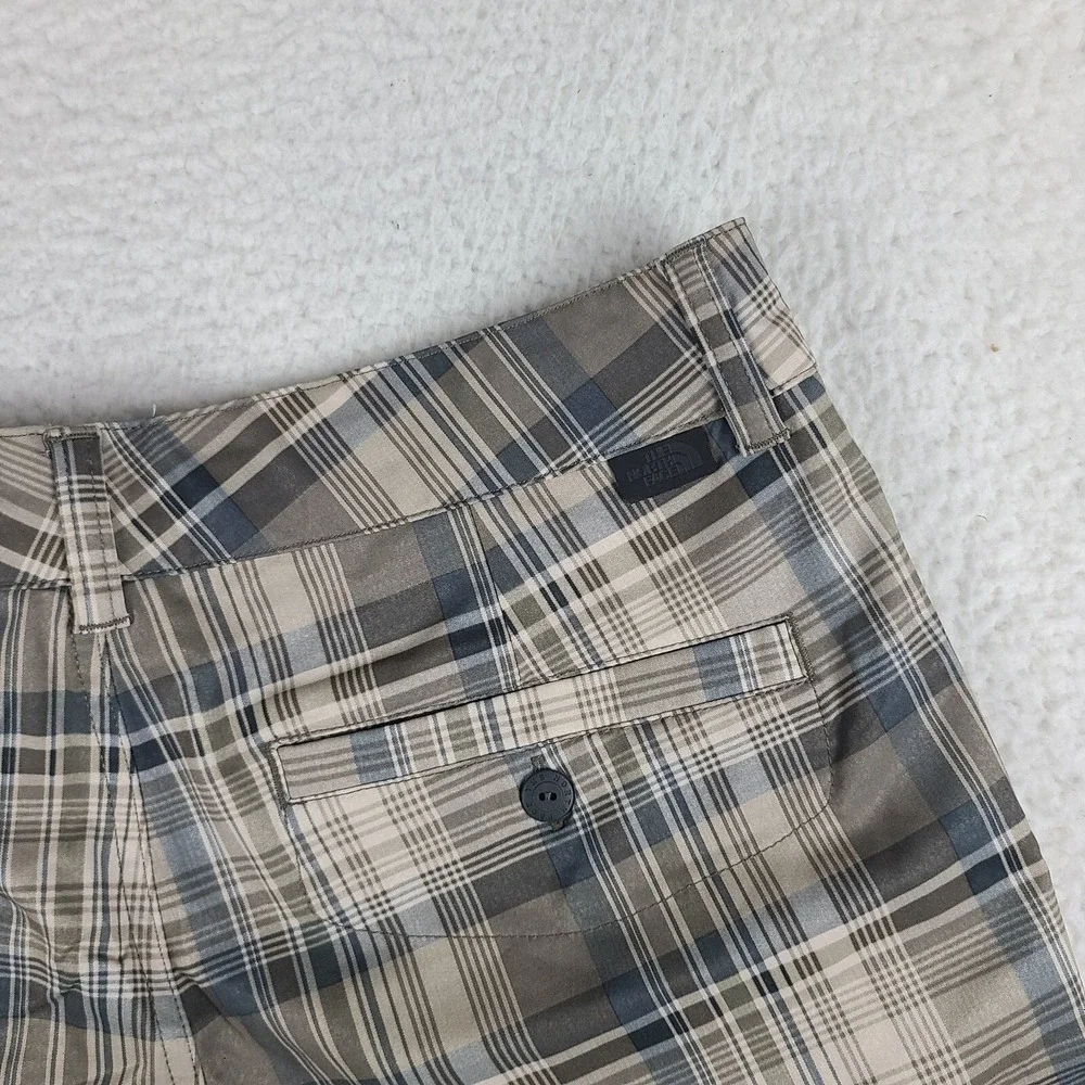 The North Face Shorts Mens 30 Brown Beige Tan Plaid 10